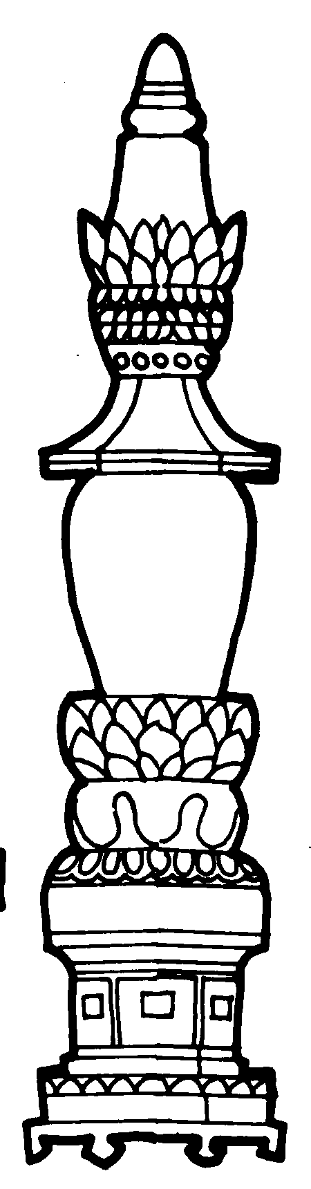 192 山東長清縣靈巖寺塔林中的蓮花圖案